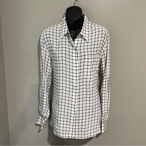 Ralph Lauren Black/White Silk Button Down Shirt